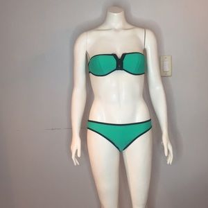 ❌DONATED❌ Bikini | mint green & black | zipper